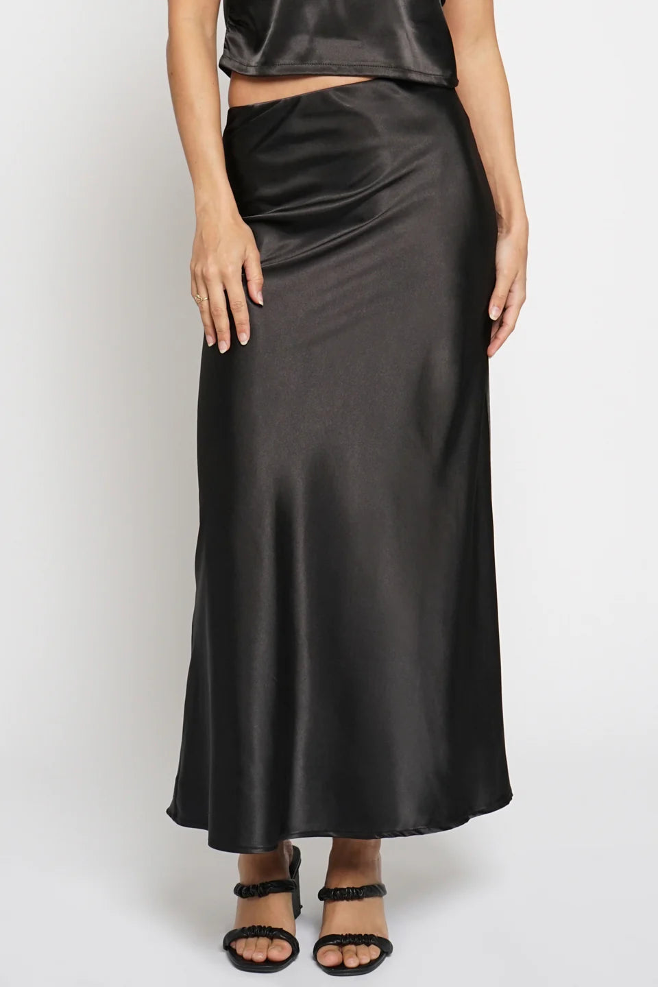 Satin Bias Maxi Skirt